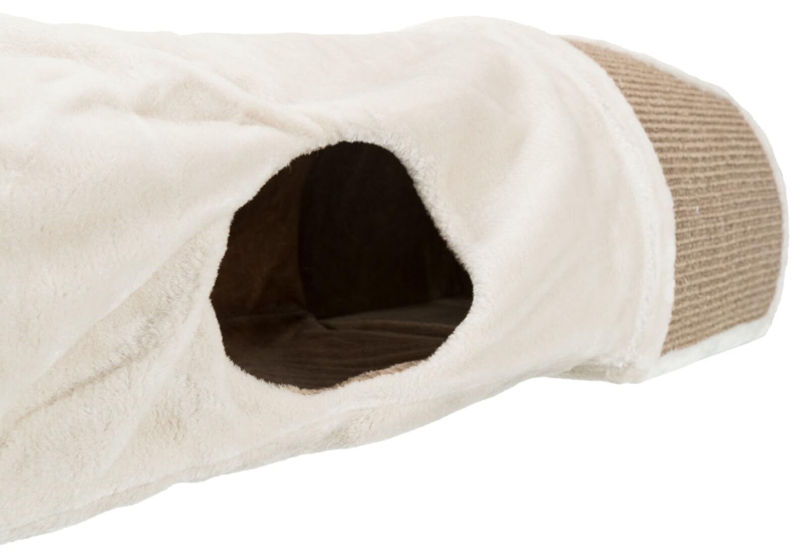 Trixie Túnel Rascador, 110 × 30 × 38 cm, Gris Claro/Marrón, Gato