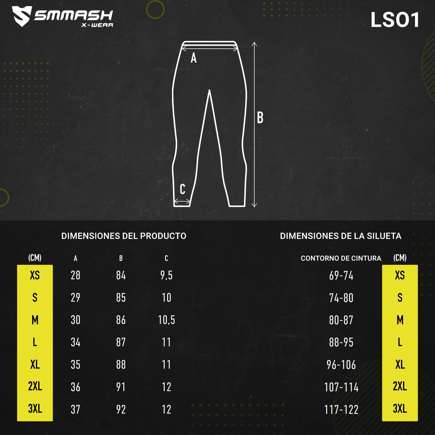 SMMASH Cell Deportivo Largo Leggins Hombre, Pantalones Largo Deporte Dombre por un Gimnasio de Yoga Corrientes, Material Transpirable y Antibacteriano