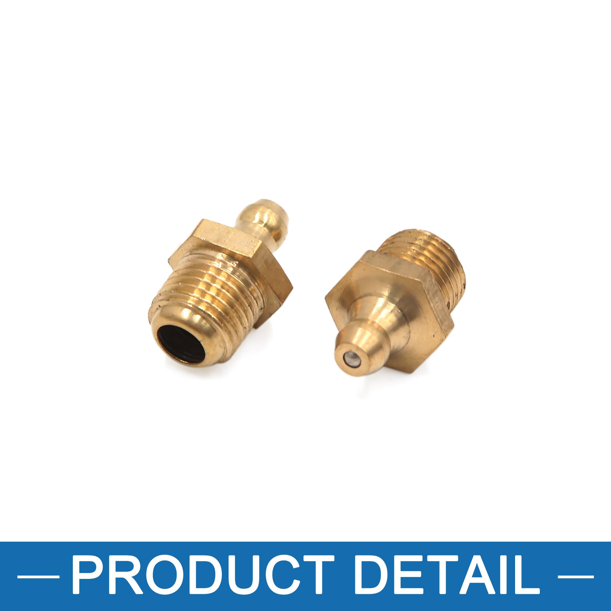 A ABSOPRO Raccordo per ingrassatore dritto in ottone per auto M12 x 1.5 (Set di 10)