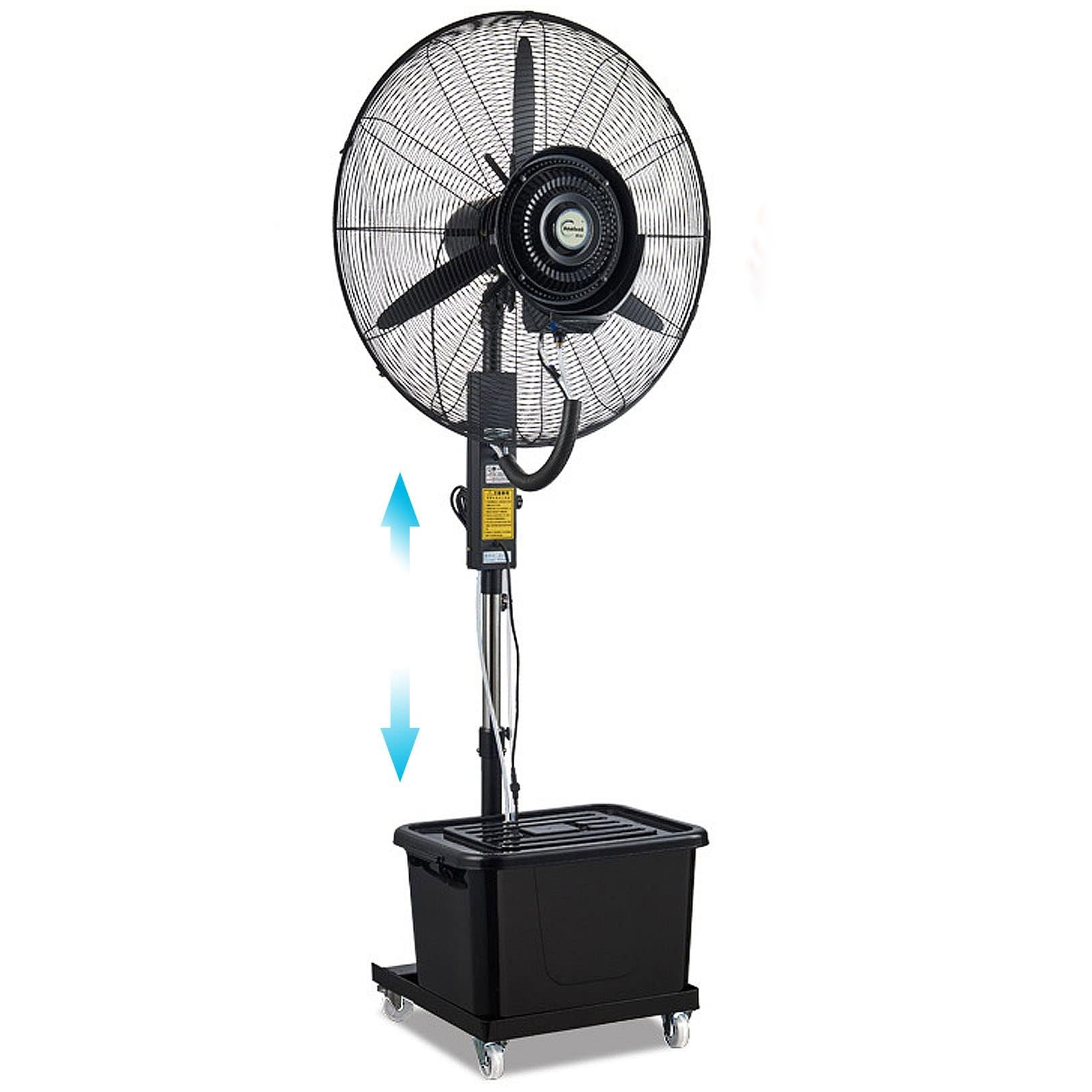 asdchZen Cooling Fan With Mist, Oscillating Misting Fan, Adjustable Pedestal Fan For Outdoor Garden, Backyard, Patio
