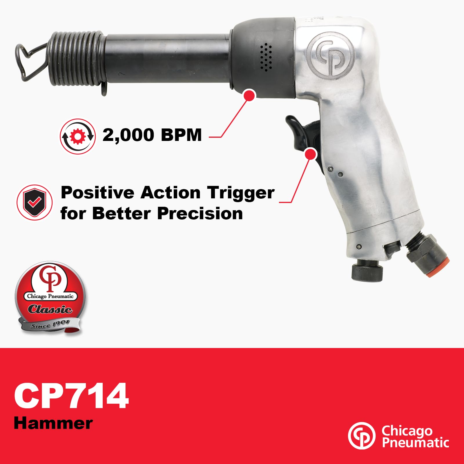 Chicago Pneumatic CP714 Air Hammer - Powerful & Durable -2 Chicago Pneumatic CP714 Air Hammer - Powerful & Durable -2