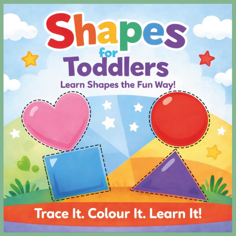 Shapes For Toddlers: 40 Large Bold Colouring And Tracing Pages For Little Hands