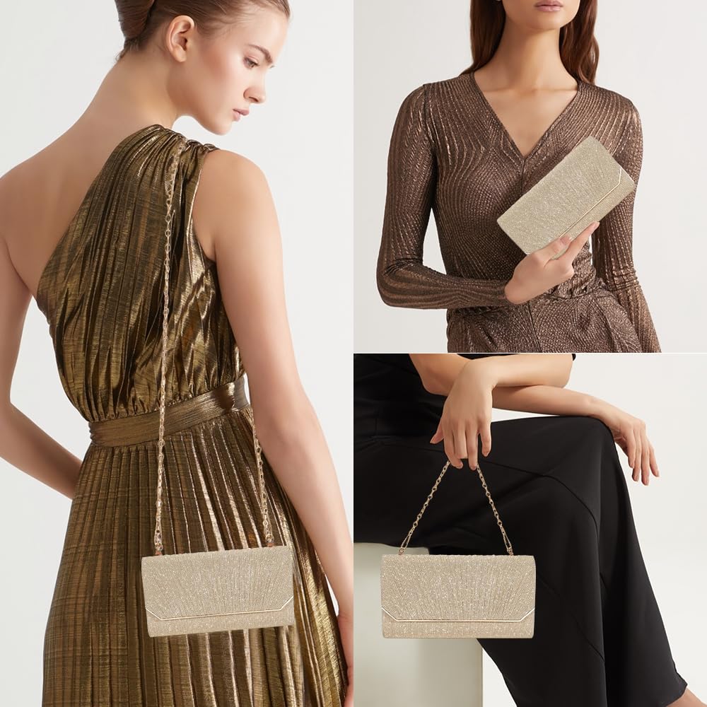 Pochettes et Clutches Femme Pochette de Soirée Plissée Élégante pour Le Quotidien et Les Occasions Spéciales