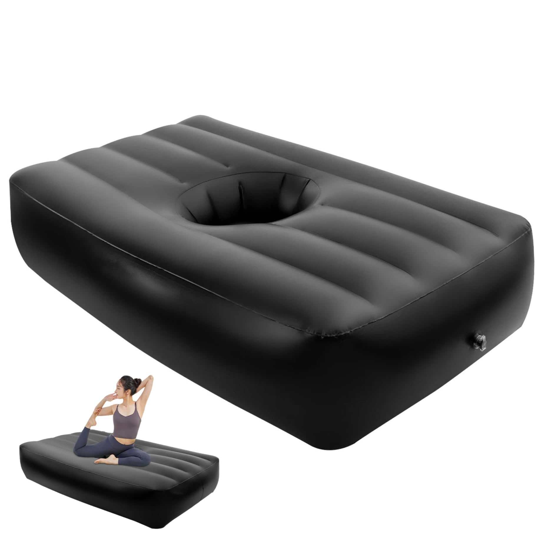 BBL Bed, 77x44x17 Pollici di ergonomia gonfia Sedia BBL con Foro per Sedere, Comfort per Interno, all'aperto