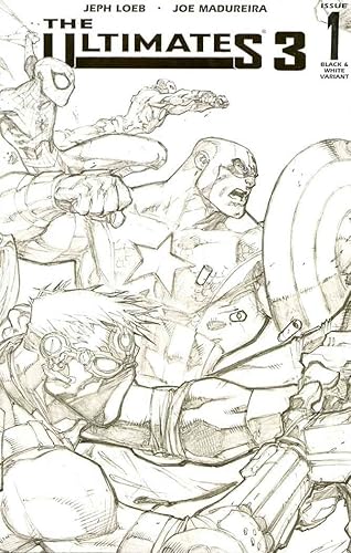 Ultimates 3#1D VFNM Marvel comic book Joe Madureira B&W Variant