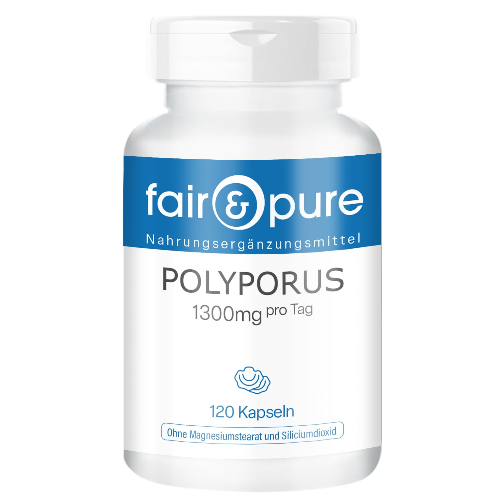 Fair & Pure® - Polyporus umbellatus - Polyporus 1300mg - Vegan - Polvere in capsule - 120 Capsule