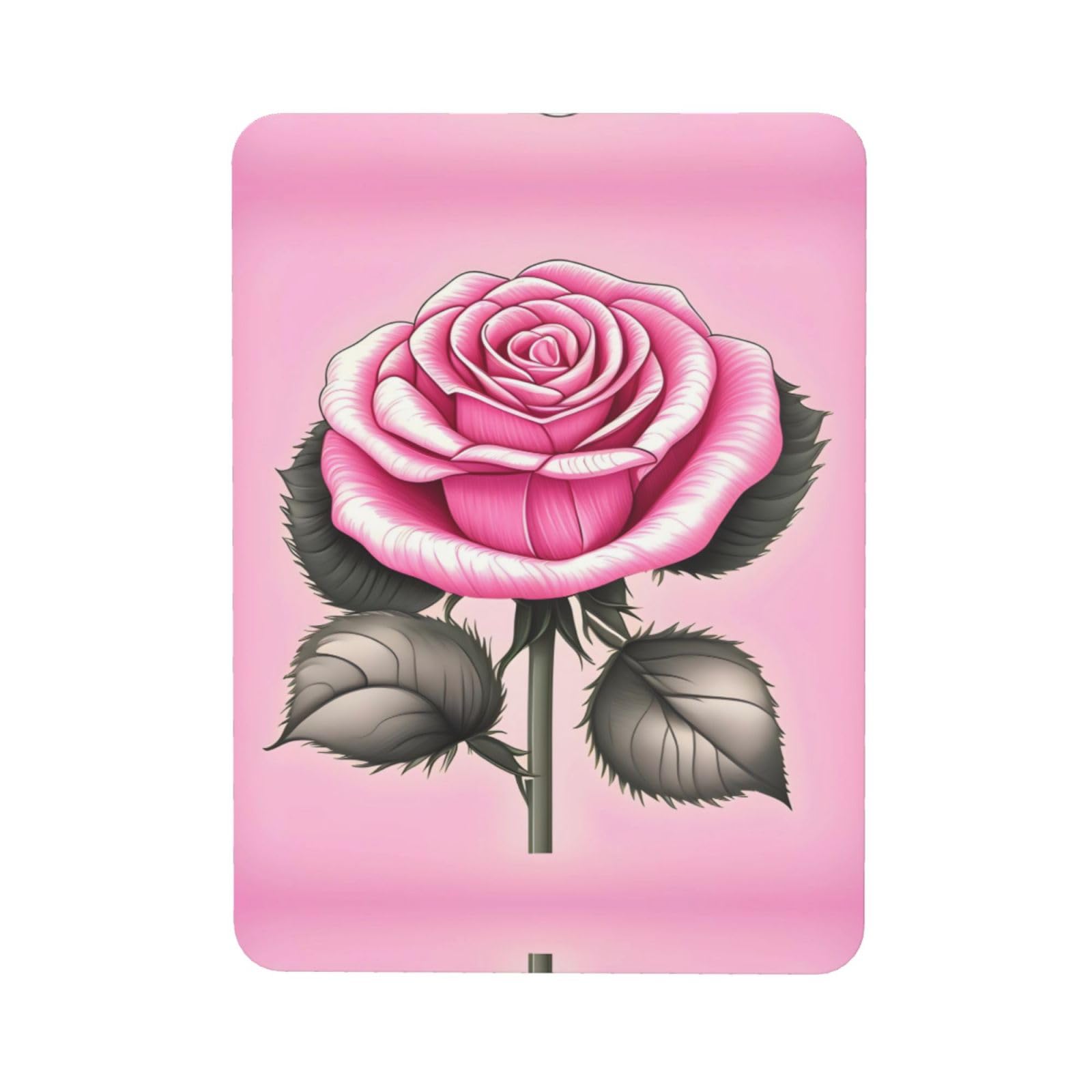 Beautiful Pink Roses Soft Magnetic Refrigerator Magnets with Creative Printing, Decorative Magnetic Stickers