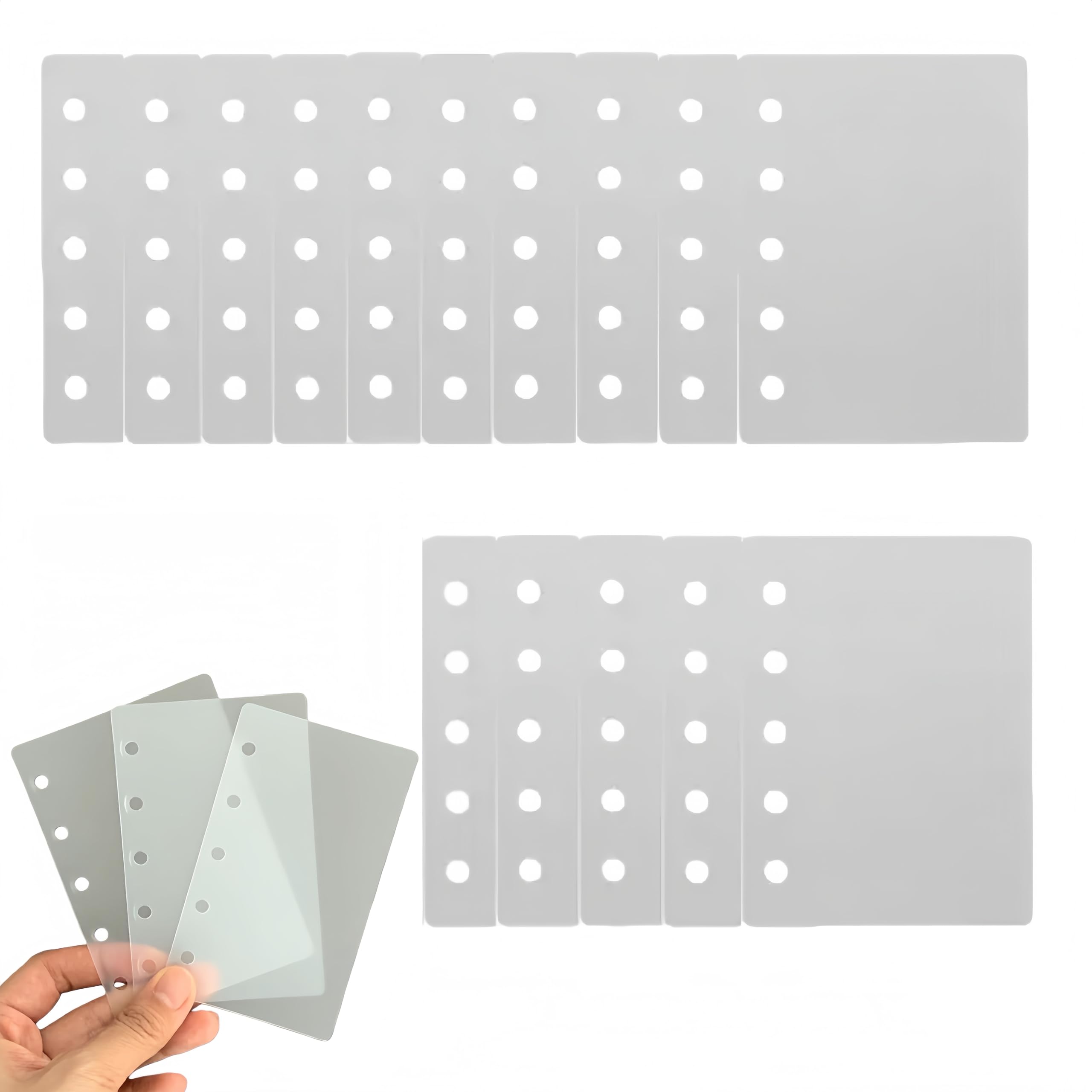 リフィル ppシート シール帳 仕切り板 m5 5穴 シール専用台紙 仕切カード 半透明 リフィル シール台紙 剥離紙 15枚入り はがせる システム手帳 ノート/手帳のリフィル 文房具 オフィス用品