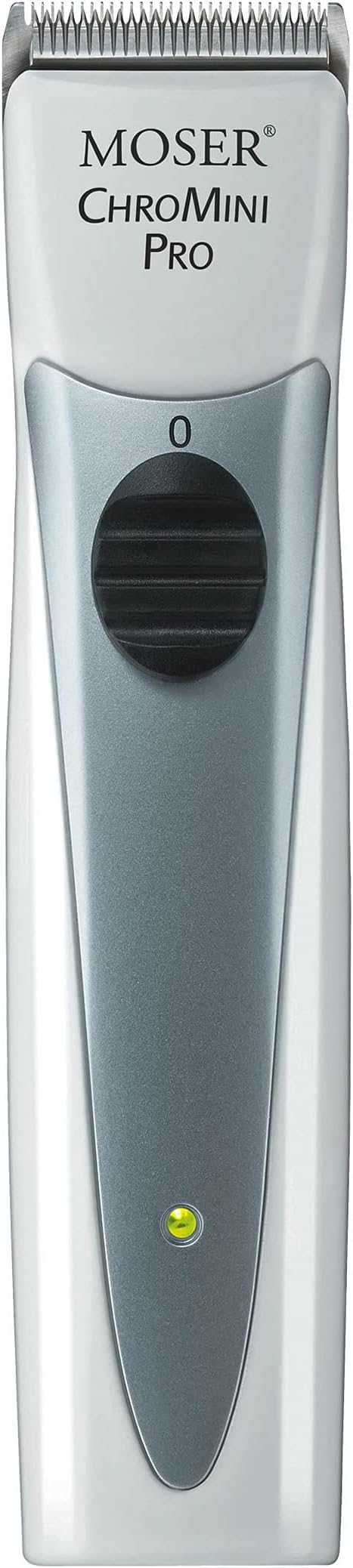 Moser Chrome Mini Cordless Trimmer, White