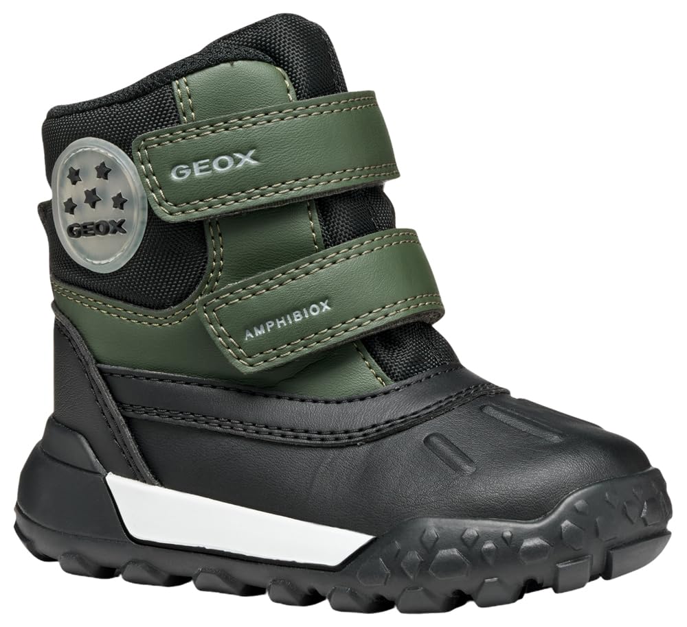 Geox Boys' B Trekkyup Boy B ABX Ankle Boots, Dk Green Black, 9 UK