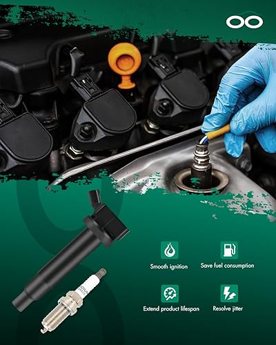 Miniatura 6 de SCITOO 8 bobinas de encendido UF270 con 8 bujías iridio para Toyota para Lexus para Land Cruiser Sequoia LX470 4.7L V8