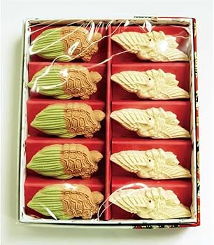 Amazon | 岡田園 鶴亀 和三盆 干菓子 落雁 らくがん 結納 10個入