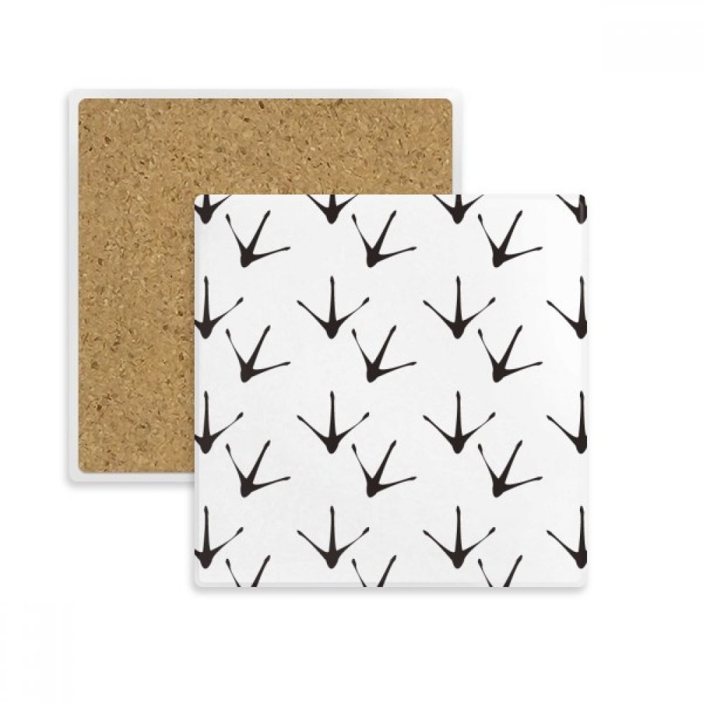 Dessous de verre poulet en pierre absorbante premium silhouette animalière lot de 2