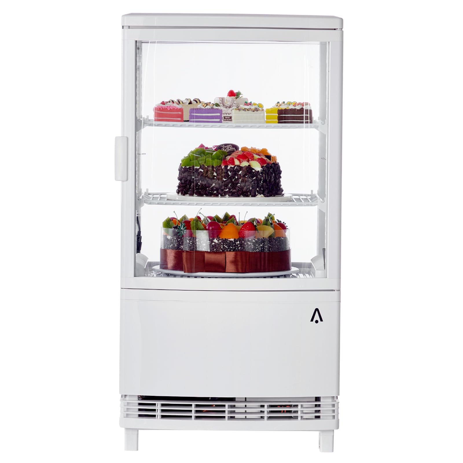GarveeHome Commercial Refrigerators, 2.0 Cu.Ft Glass Door Display Refrigerator with LED Light, 2 Adjustable Shelves Beverage, Commercial Merchandiser Refrigerator for Cafe Restaurant Store Bar, Black