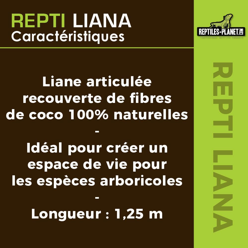 REPTILES PLANET - Repti Liana - Décoration pour Terrarium - 125 cm