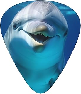 Dolphin With Smile Guitar Picks 12 Pack Bass Picks with Organizer Box Guitar Plectrum Includes Thin Medium Heavy Guitar Picks Ukulele Picks for Bass Acoustic Electric Guitars