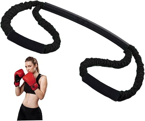 Boxing Resistance Bands - Resistance Bands for Punch Power Shadow Boxing Muay Thai MMA Home Fitness and Strength Conditioning (Black 35 LB)
