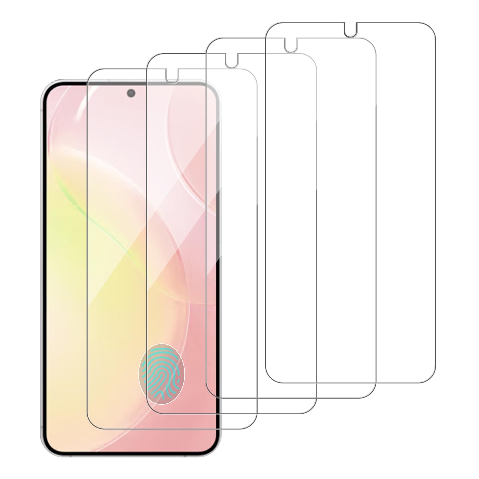 iCsapr 4 Pack Glass Screen Protector Compatible for Samsung Galaxy S25 Plus / S25+ / SM-S936U/S936U1/S936W [9H Hardness]-HD Screen Tempered Glass,