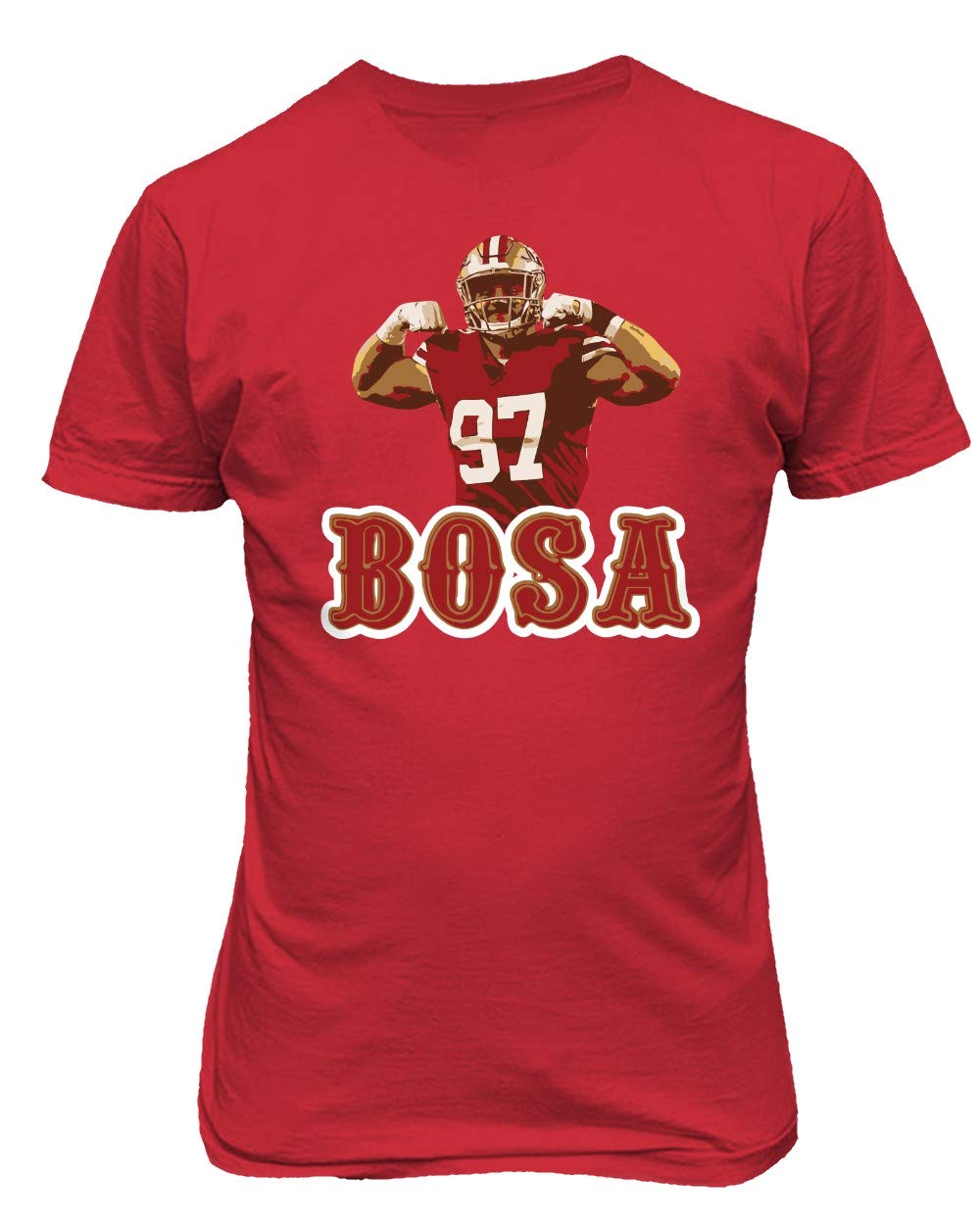 Baku ApparelSan Francisco Fans Nick Bosa Bosa PIC Boys Girls Youth T-Shirt (Red, Youth Medium)