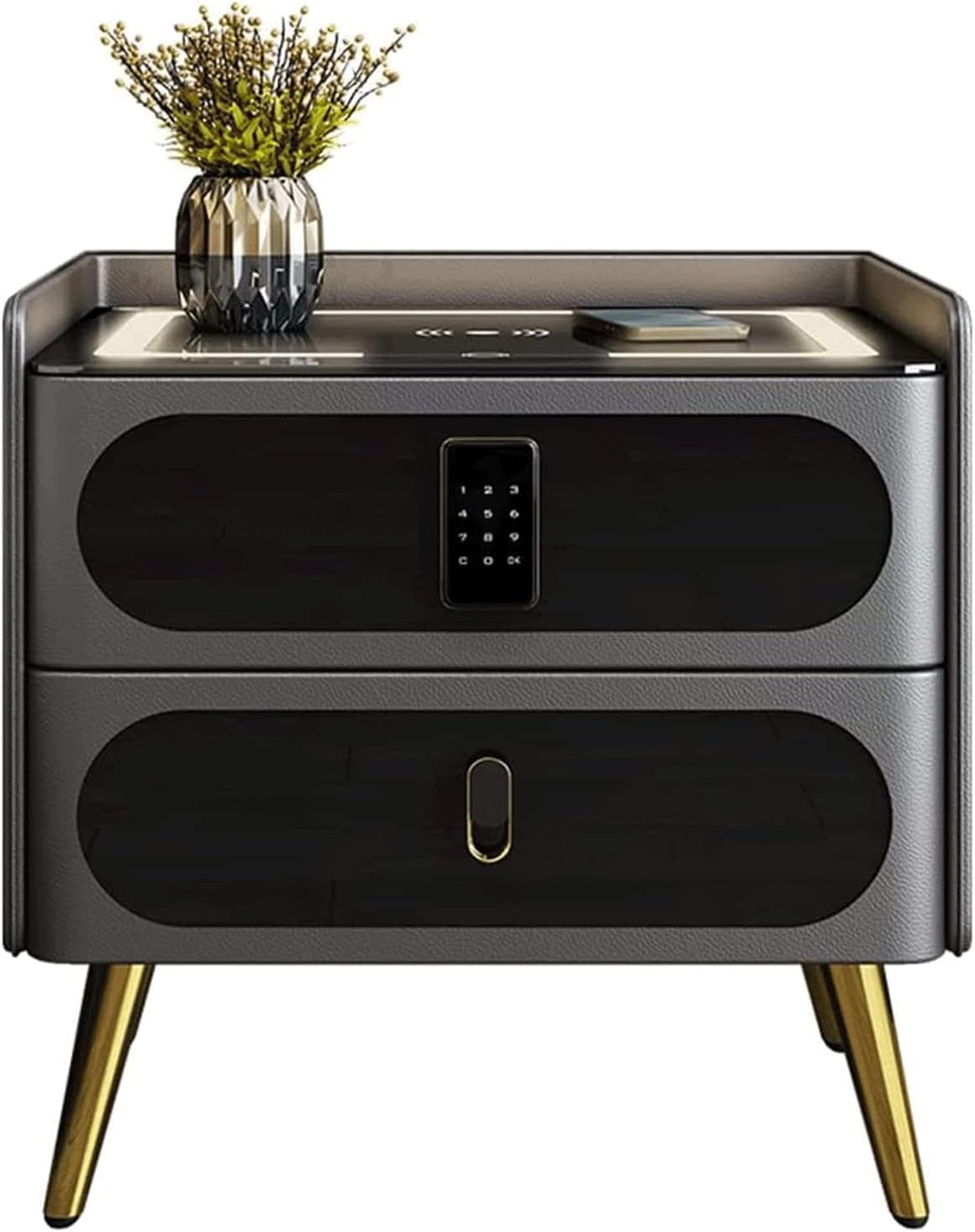 PAASHE Smart Nightstand Bedside Tables with Charging