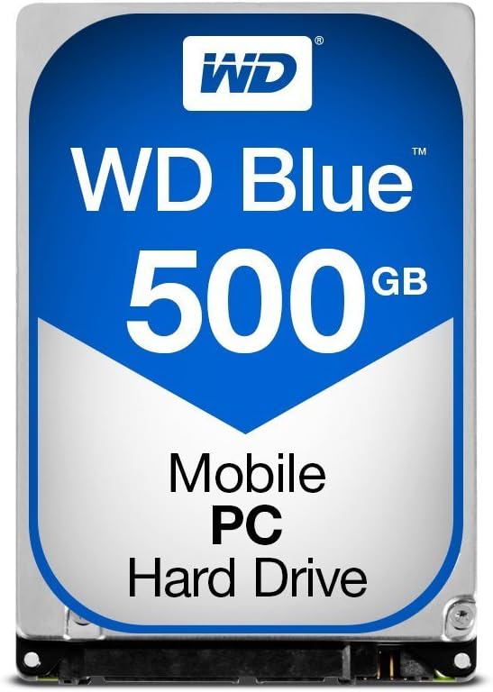 Western Digital 500GB WD Blue Mobile Hard Drive HDD - 5400 RPM, SATA 6 Gb/s, 16 MB Cache, 2.5" - WD5000LPCX