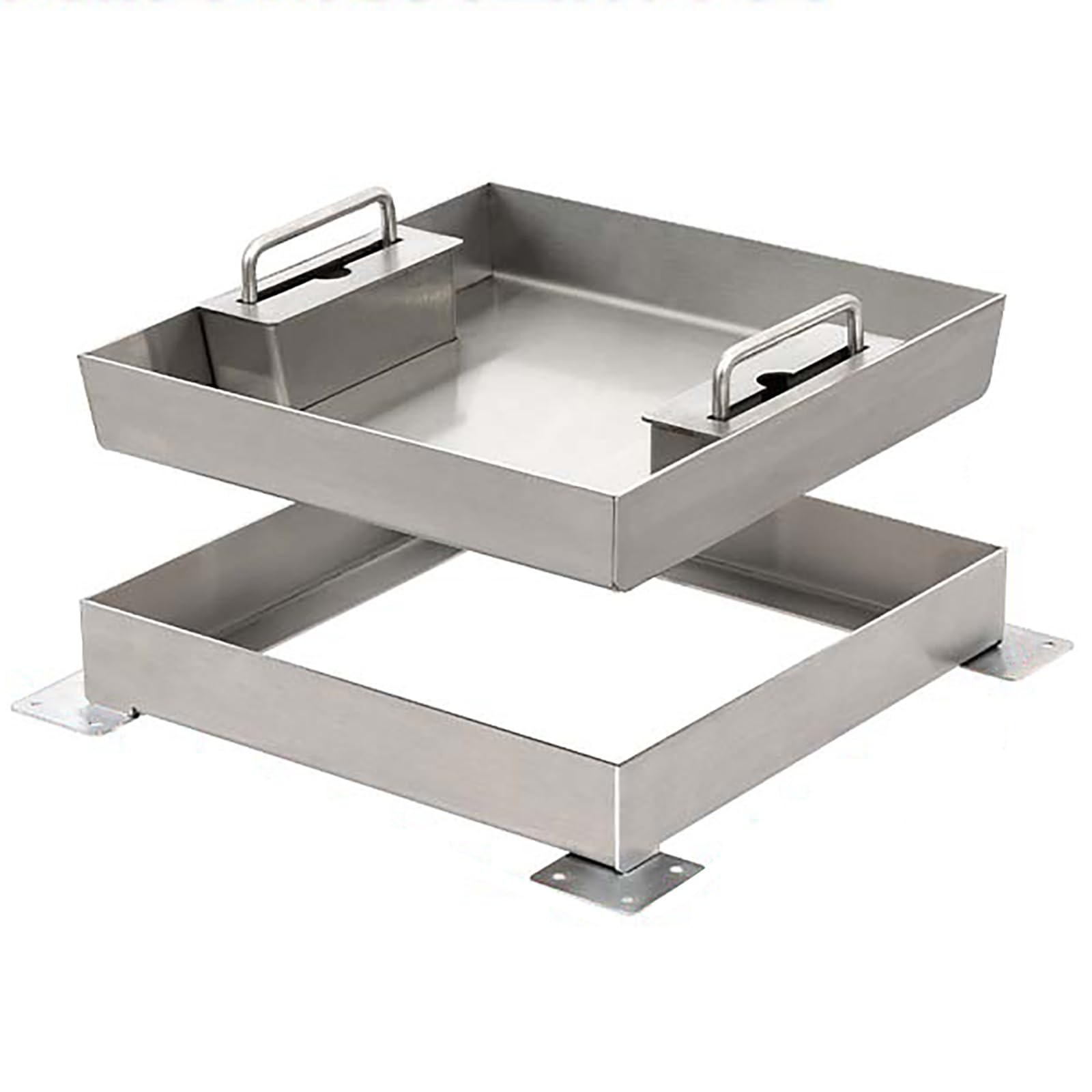 Couvercle d'Accès Eaux Usées en Inox pour Allée et Terrasse Design