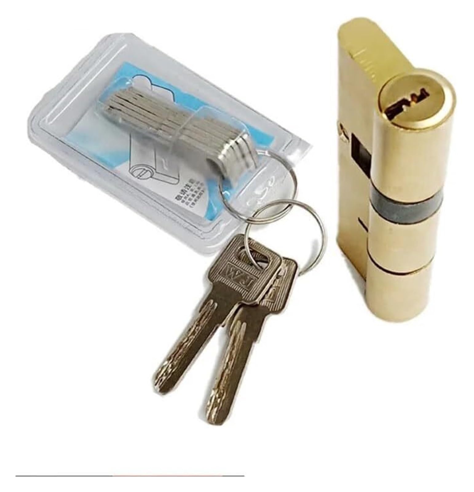 BPABDEITR Brass Door Lock Cylinder AB Key Security Extended Core(85(32.5-52.5))