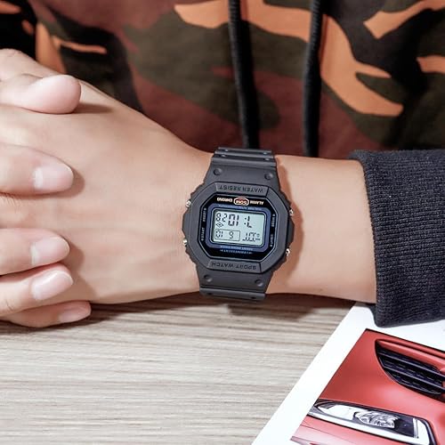 Miniatura 6 de Relojes de moda para hombres y mujeres unisex de verano, digitales con luz de fondo, casuales, impermeables, para deportes al aire libre, natación,