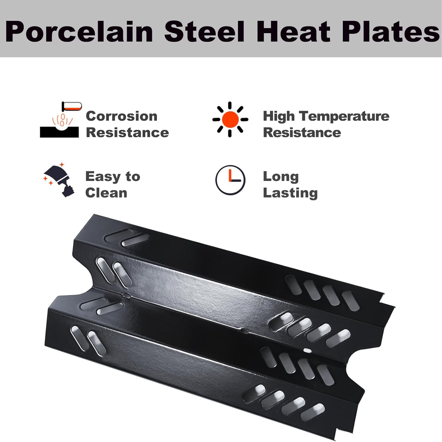 GR2234801-MM-00 Heat Plates Replacement Parts for Members Mark GR2234801-MM-00 Heat Shield Members Mark 2 Burner Gas Grill Heat Tents Flame Tamers GR2234802-MM-00 Rankam Sam's Club Grill Parts