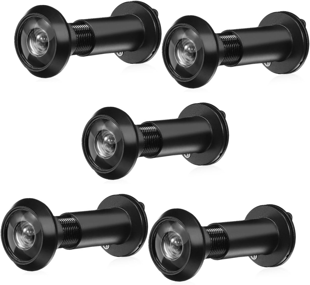 5pcs Wide Angle Door Viewer View for Front Door Security Optical Peephole for Apartments Offices and Hotels