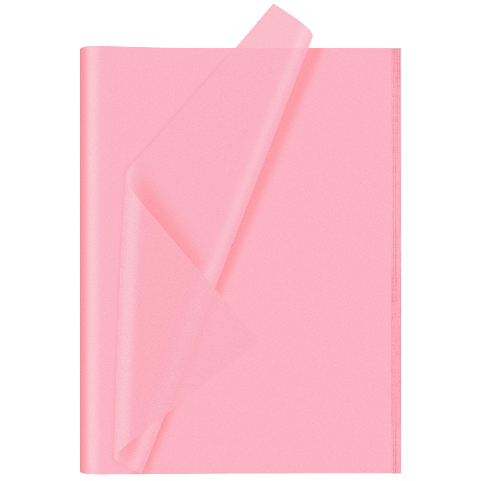 CHRORINE 60 hojas de papel de seda rosa para envolver regalos, papel de seda a granel para manualidades, decoración, cumpleaños, vacaciones, fiestas de niñas (20 x 14.5 pulgadas)
