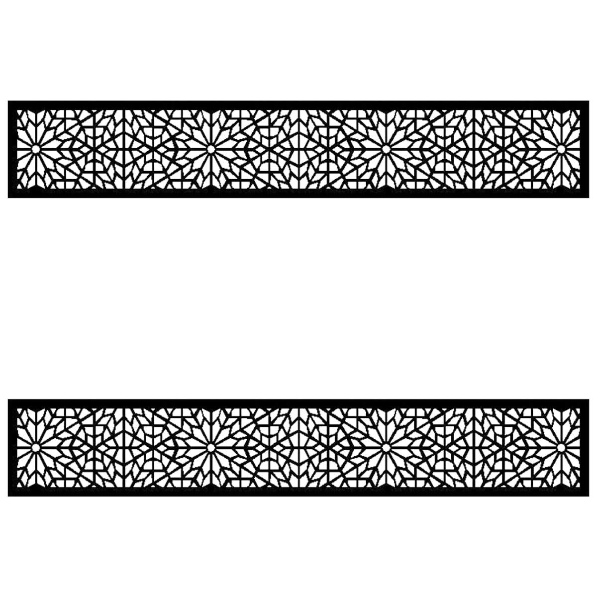 EasyComposite 2 x Composite Screen Trellis Topper - Decorative Lattice Panel for Outdoor Garden Fence - 1800mmx300mmx18mm (Morocco, 2)
