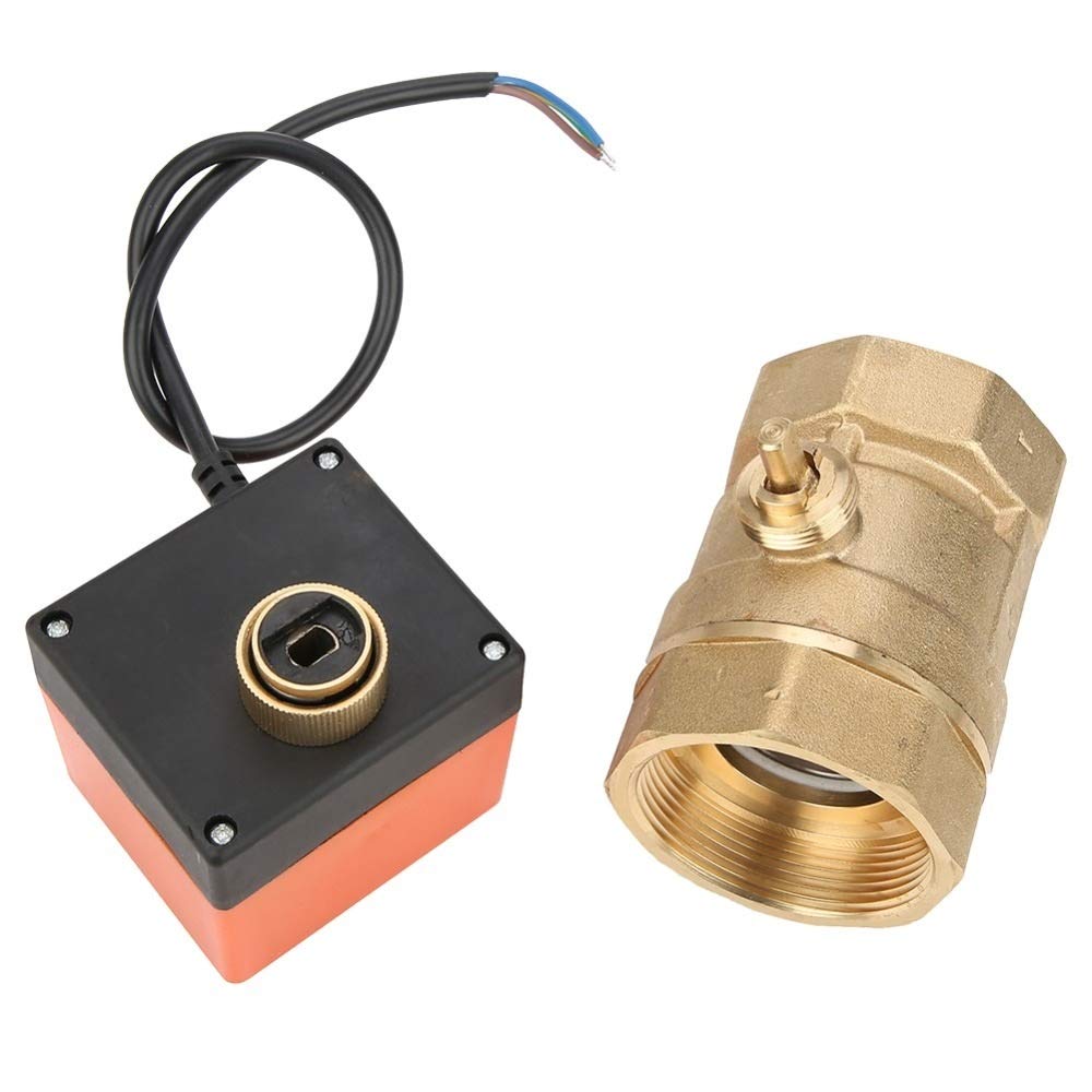 Válvula de bola Cerrar Switch AC 220V G2 DN50 2-Way 3-Wire 2-Point válvula de bola motorizada eléctrica Brass control