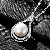 Marque de Luxe Collier Suspendu Couleur or Perle S925 Chaîne de Vagues D'Argent Collier Pour Femme Bijoux en Argent, Blanc, LJBLEUSK, blanc