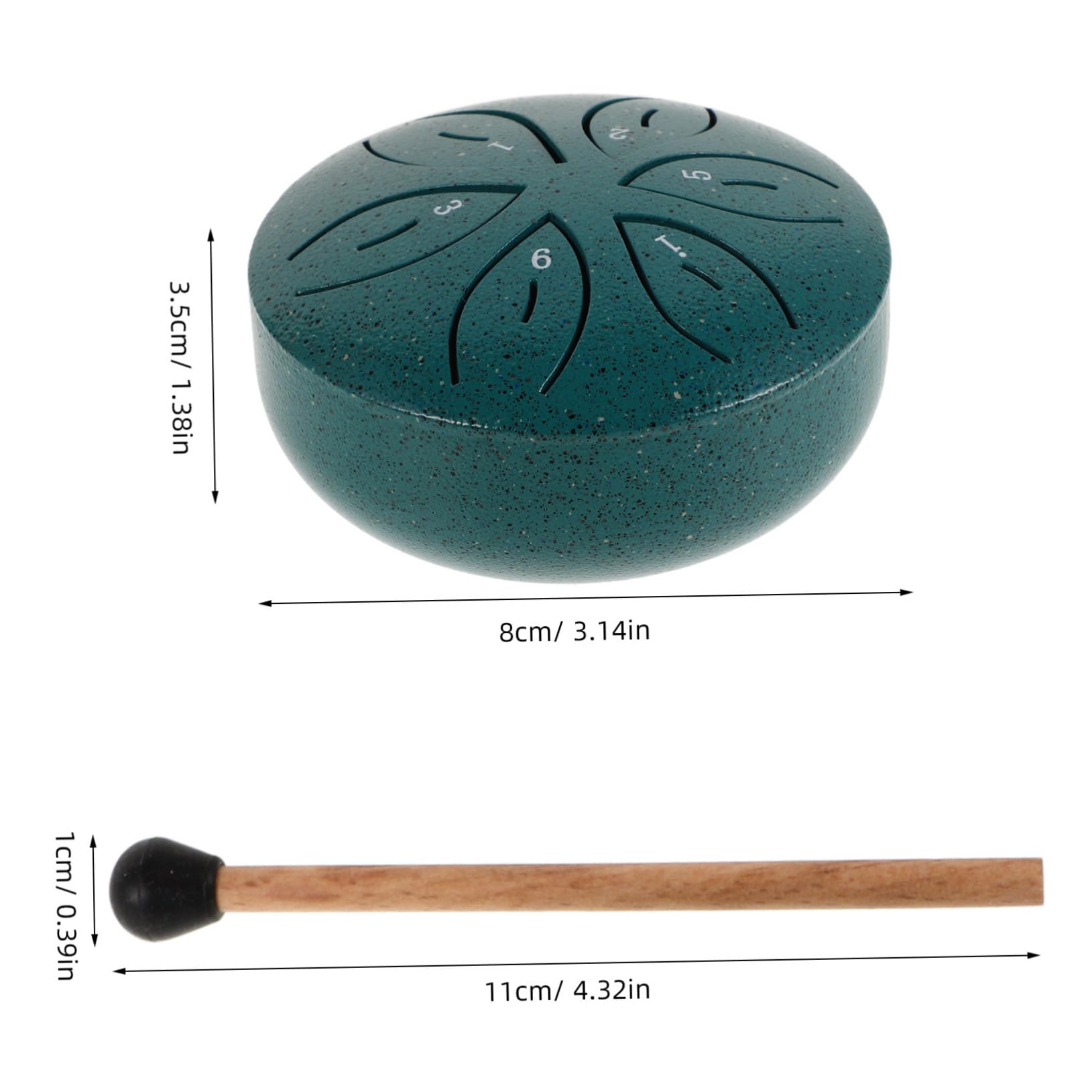 Yardwe Mini Steel Tongue Drum Note Ethereal Instrument for Compact Portable Hand Pan Drum with Drumstick for Garden Yoga Meditation and Musical Education