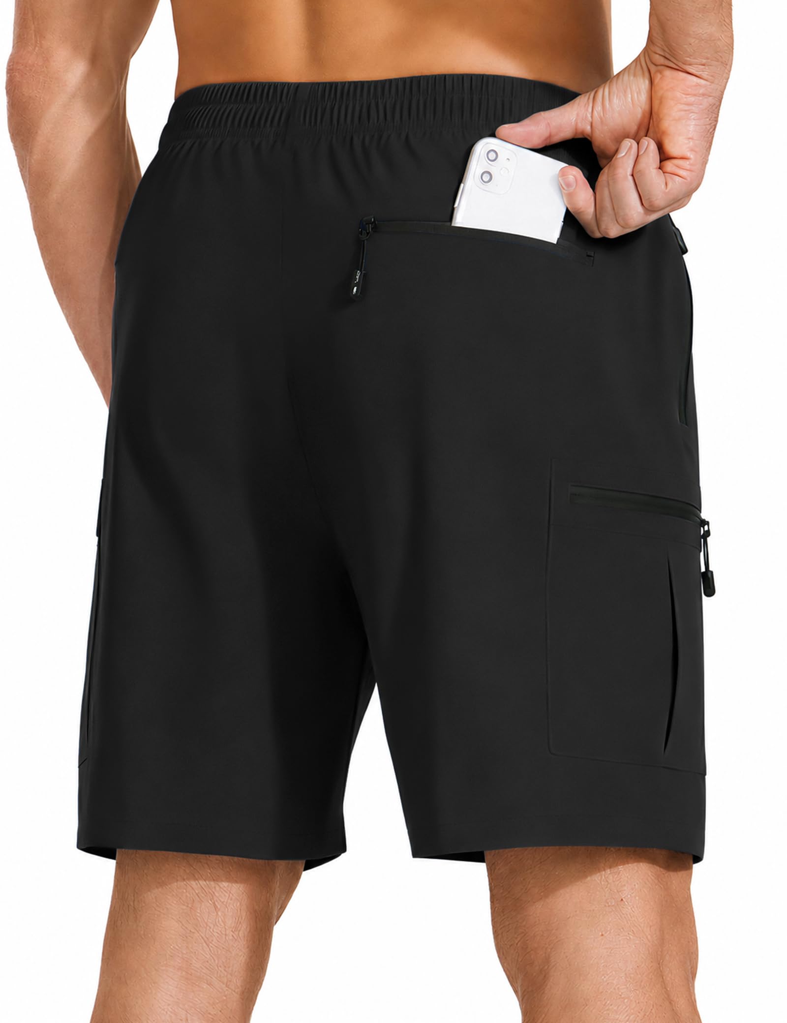 ZENGVEE Sporthose Herren Kurz Running Gym Sport Shorts Schnell Trocknend Trainingshose Laufhose mit Reißverschlusstasche