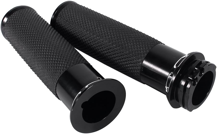 Elerose Handbar Grips Black,1"25mm CNC Handle Bar Hand Grips for Touring