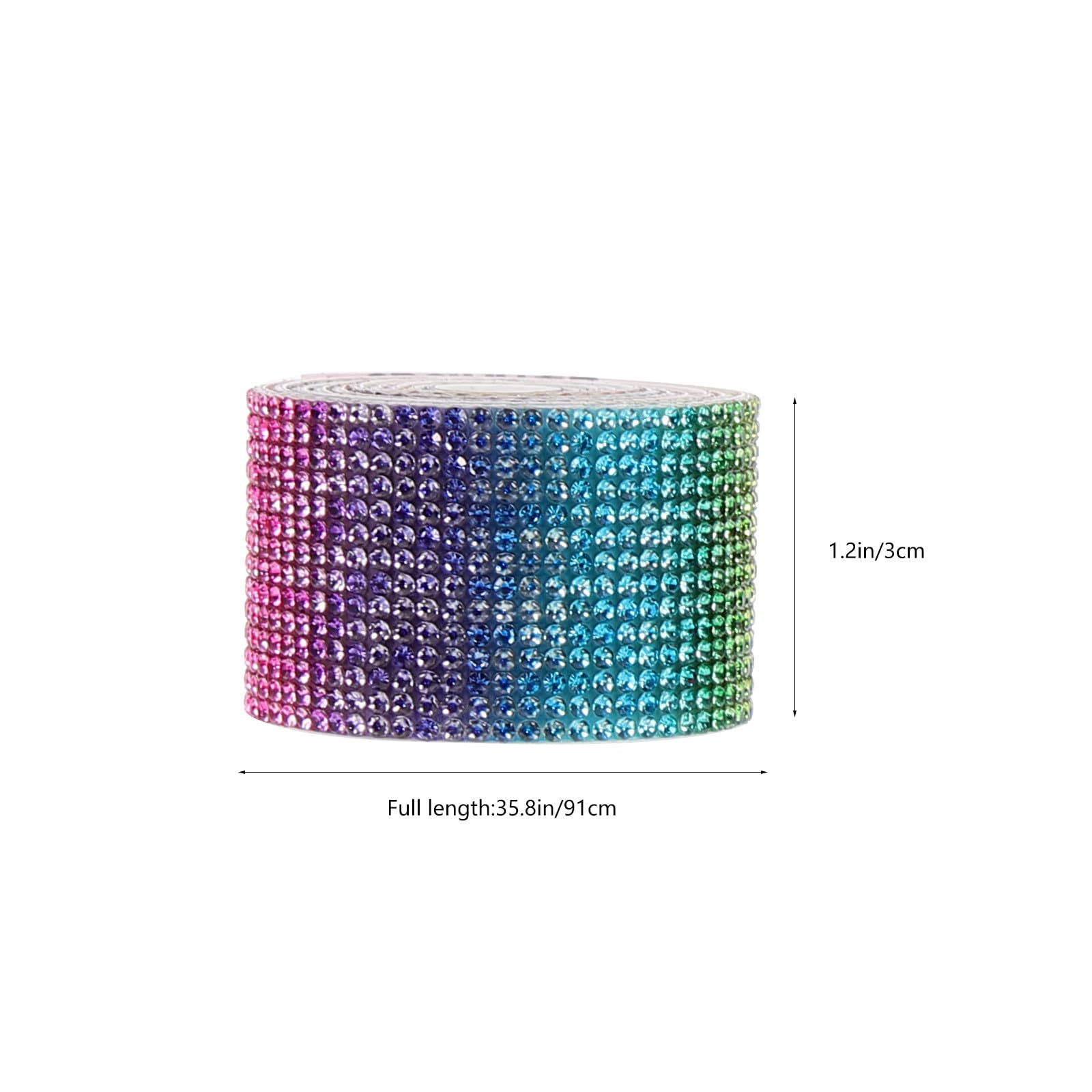 Tofficu 8rollen Selbstklebende Kristall-strassbänder Für -dekoration Glitzernde Rhinestone-tapes Für Hochzeiten Feiertage Bastelprojekte Und