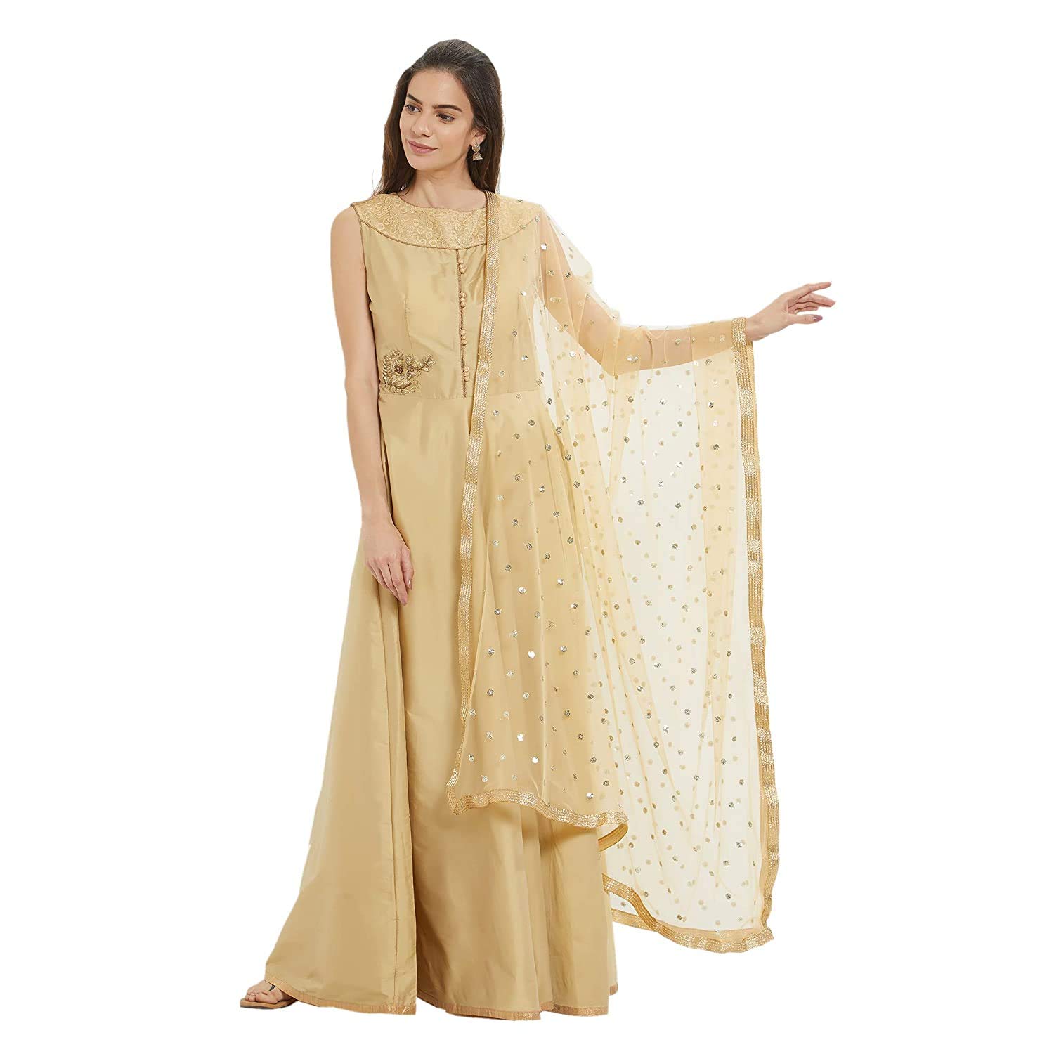 faith Women's Embroidered Net Dupatta-picture-0