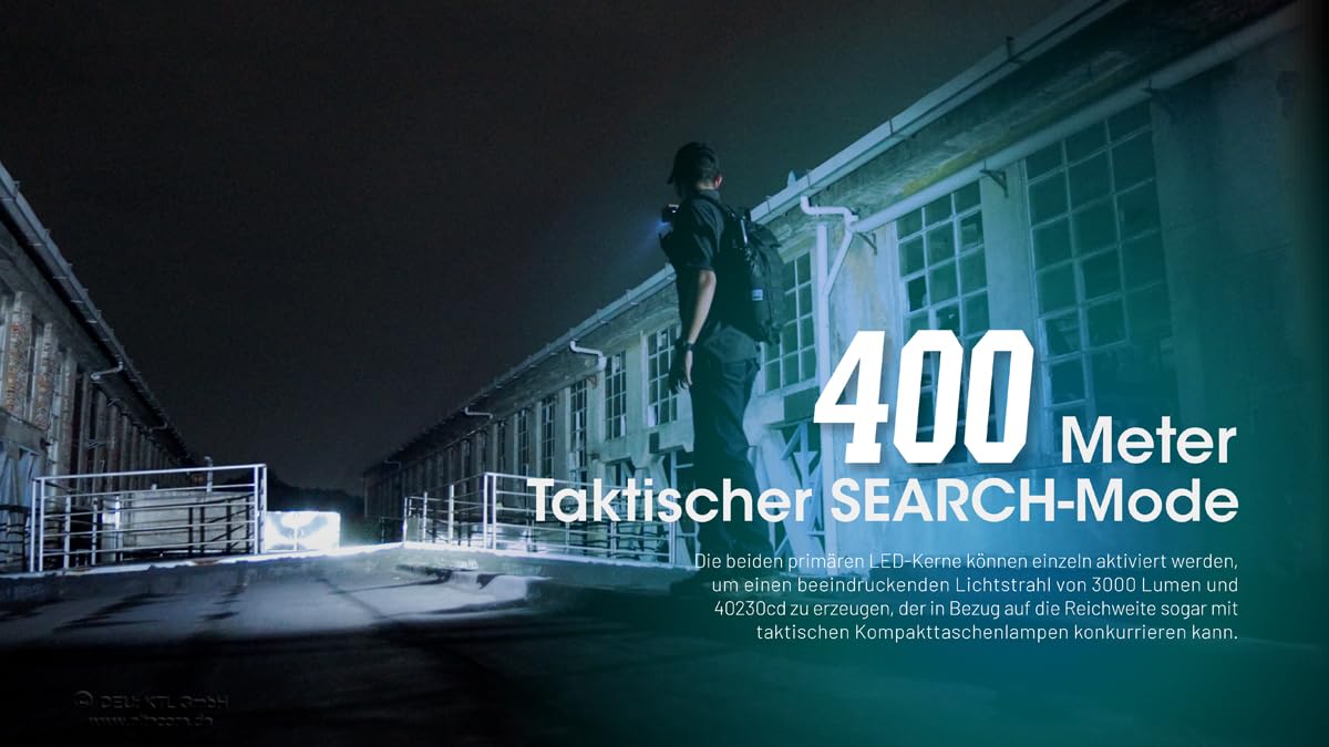 Nitecore EDC29 Luminblade Taktische Taschenlampe, USB Wiederaufladbare LED Taschenlampe, Extrem Hell 6500 Lumen, Bis zu 61 Stunden Laufzeit, Schwarz