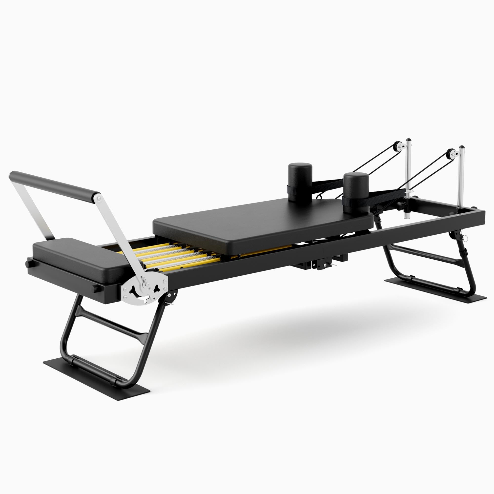 MU Pilates Reformer, Foldable Reformer Pilates Machine & Equipment for Home Use and Gym Workout, Suitable for Advanced and Beginners Users, Up to 400 lbs Weight Capacity, Black