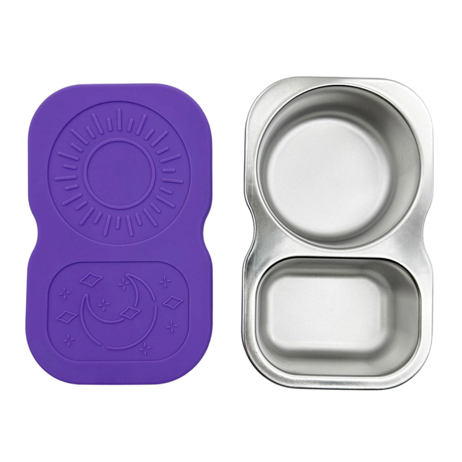 Xinsheinelry Sturdy Nonrust Steel Sauce Tray with Spill Proof Cover Outdoor Container for Serving Rustless Cup