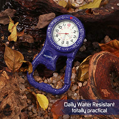 NICERIO NICERIO Relógio Mosquetão com Fecho de Mosquetão e Bússola com Abridor de Garrafas para Espo