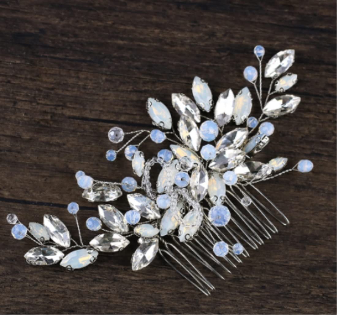 Pettini Laterali Donna Pettini per Capelli Fasce per Capelli da Sposa Accessori per Capelli da Sposa Pettine per Capelli in Cristallo Floreale Fascia per Capelli Pettinini Fermacapelli