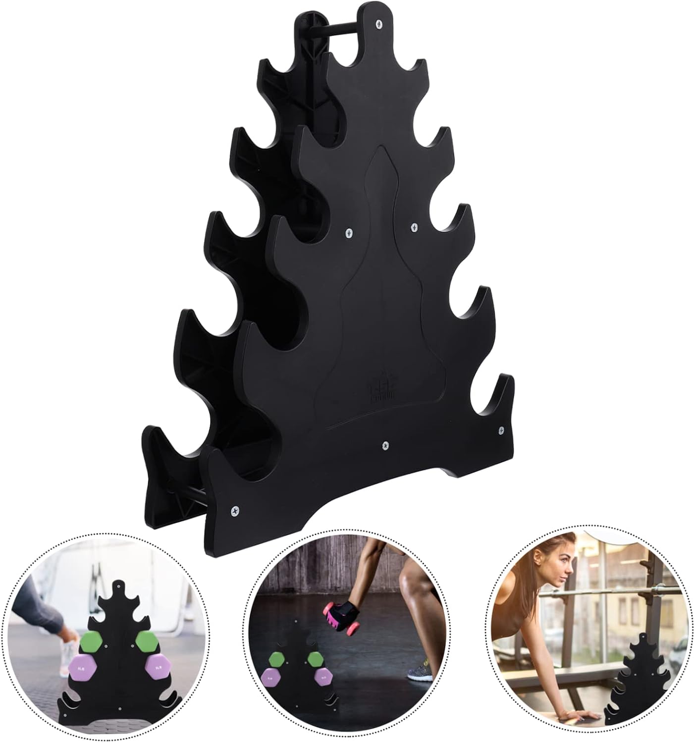 POPETPOP Dumbbell Holder Dumbbell Triangle Rack Pp Material Space-saving Storage Stand
