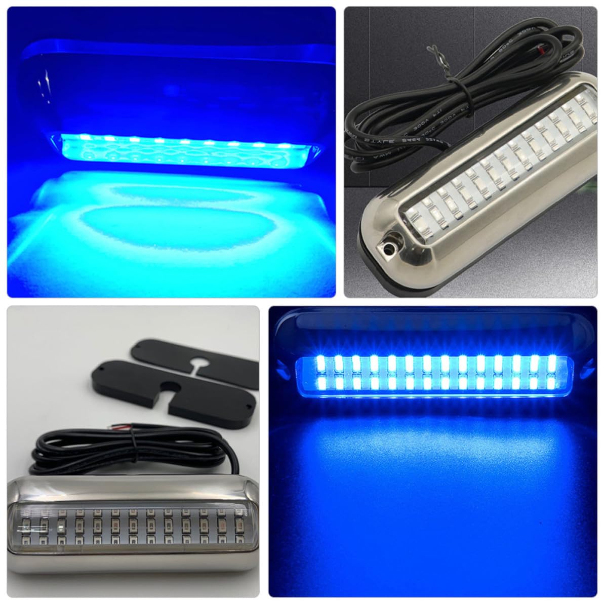 Lámpara Subacuática para Embarcaciones 39 LED de Acero Inoxidable 316