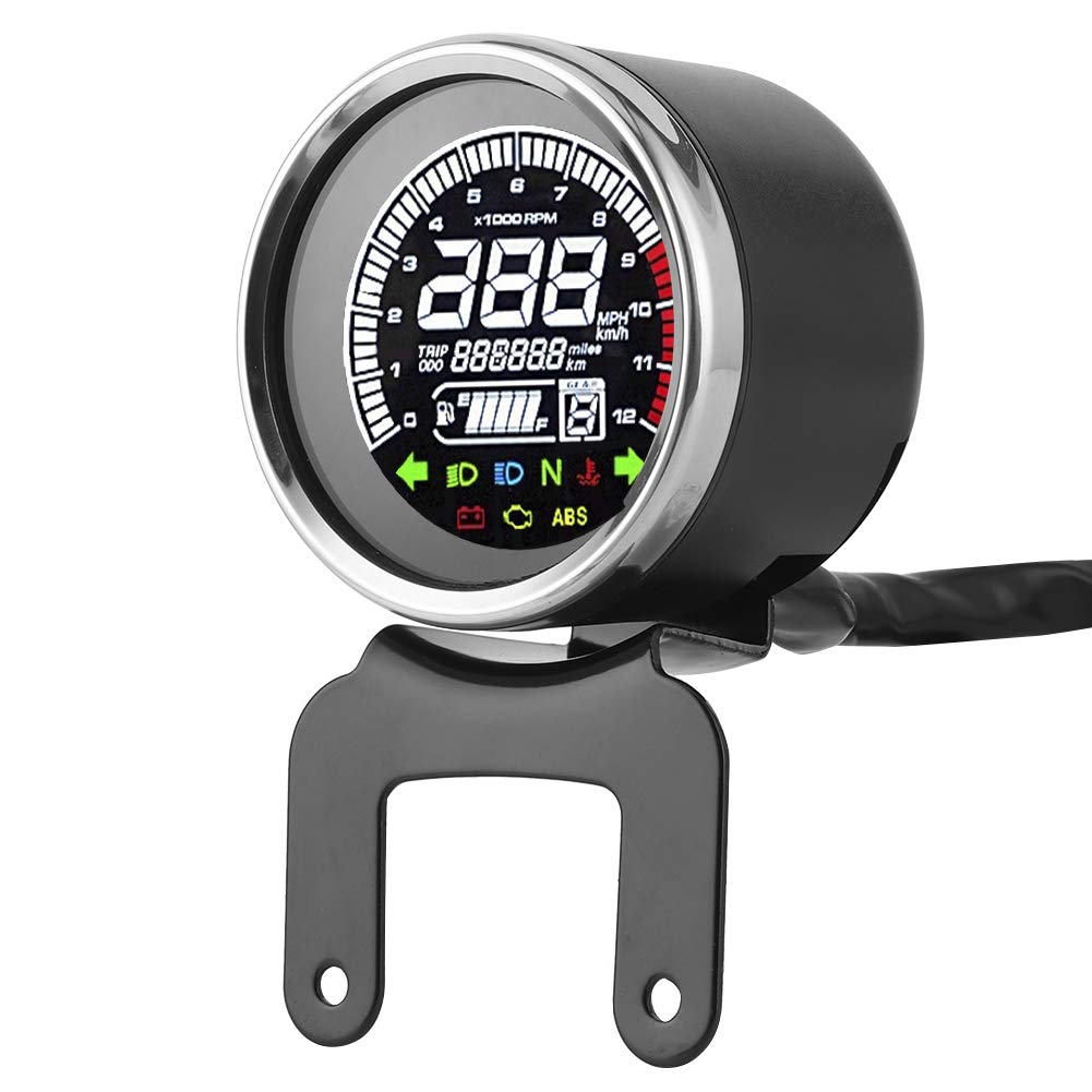 Compteur de moto à affichage numérique LCD,tachymètre,jauge de niveau de carburant,12000 tr/min, Autres instruments