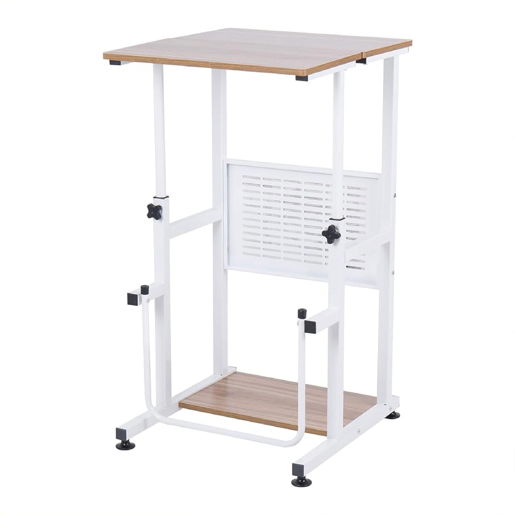 SDADI Adjustable-Height Standing Desk, 2-Mode Modern Standing and Sitting Desk, Light Grain