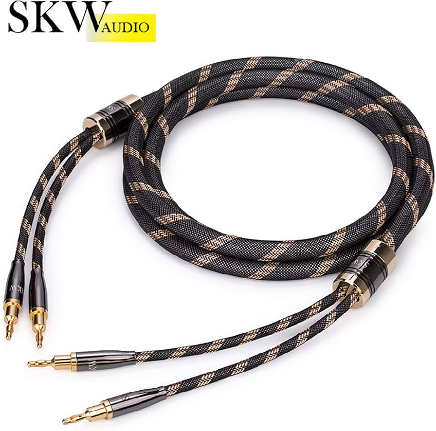❤️新品・未使用❣️ SKW Hi-Fi スピーカーケーブル 1本 Amazon | SKW Hi-Fi スピーカーケーブル 1.5M、交換可能なバナナプラグ