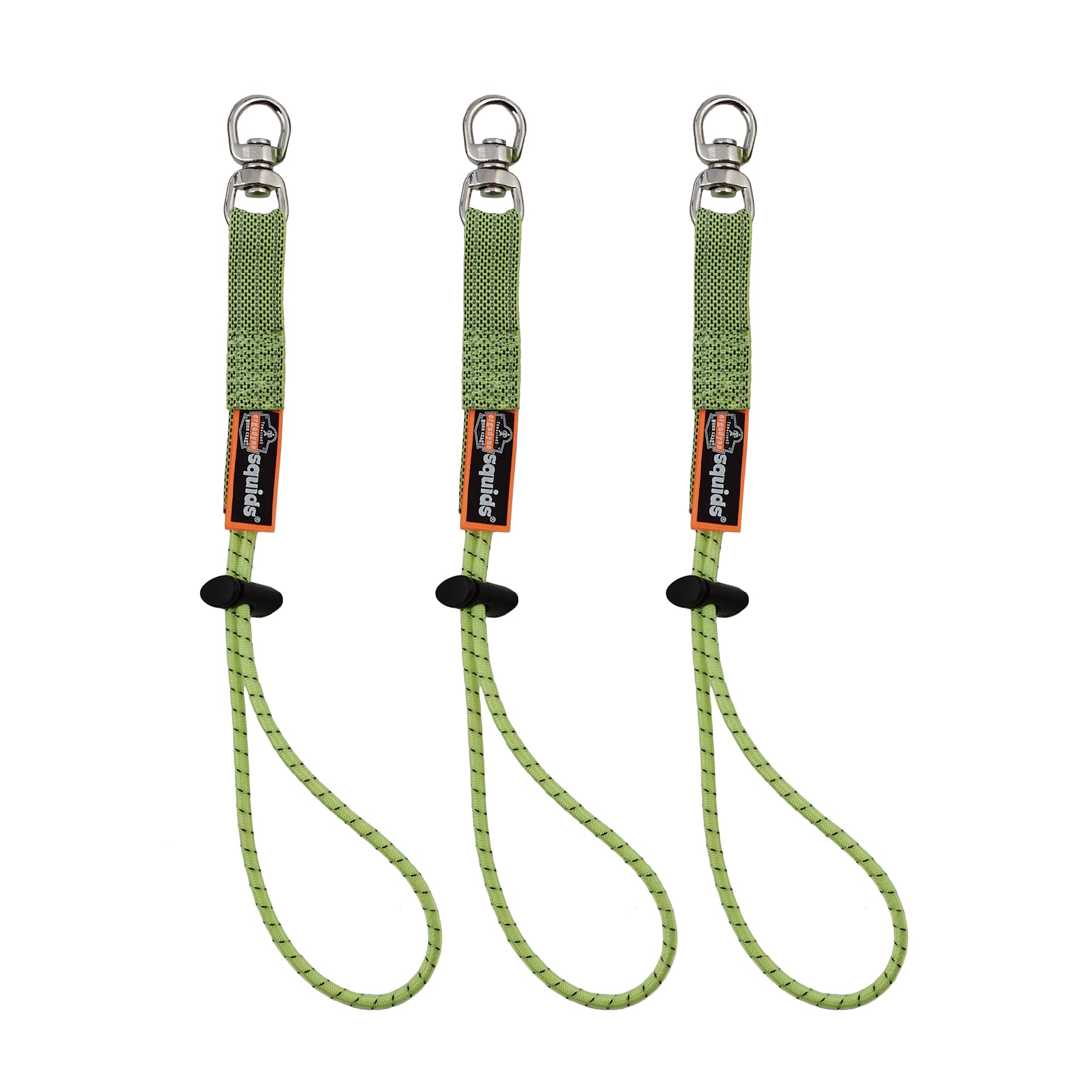 Ergodyne Squids 3713 Elastic Loop Tool Tails Swivel, 10-Pound, Lime